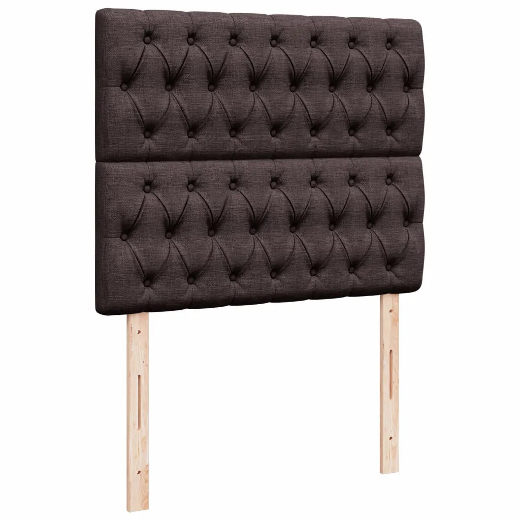 vidaXL Giroletto a Molle con Materasso Marrone Scuro 120x200cm Tessuto