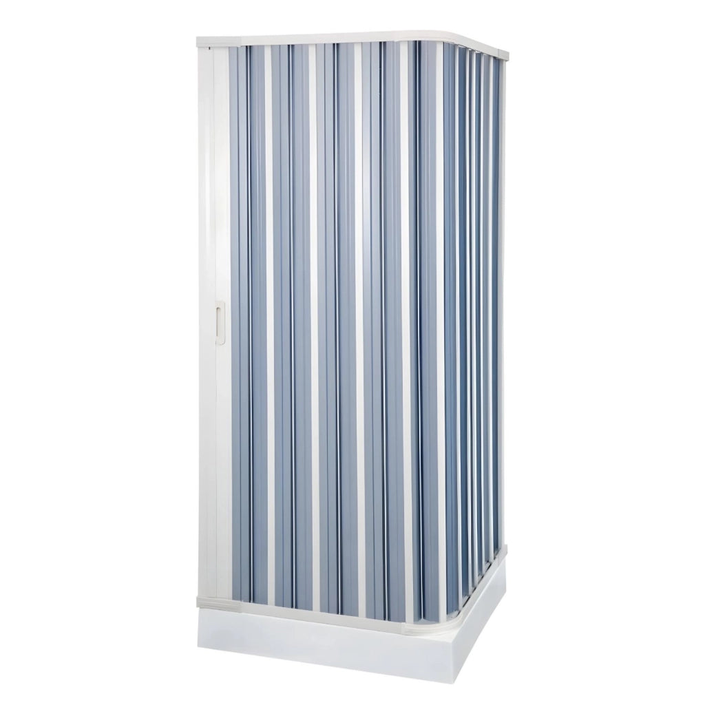 Box doccia a soffietto a due lati in pvc guide estensibili aperture reversibili *** misure 92-102 x 92-102 cm, confez...