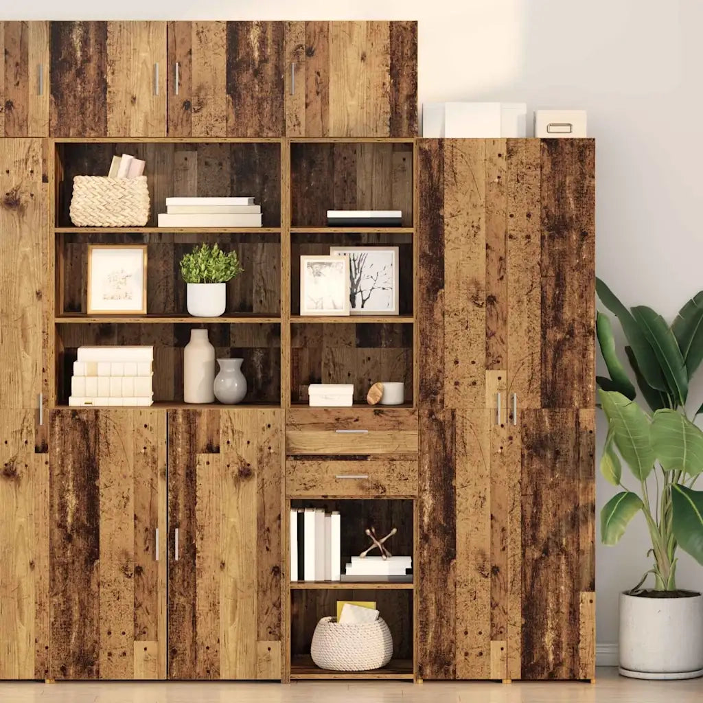 Credenza | Madia | Buffet da pranzo | Armadio da pranzo Legno vecchio 45 x 42,5 x 185 cm Legno multistrato