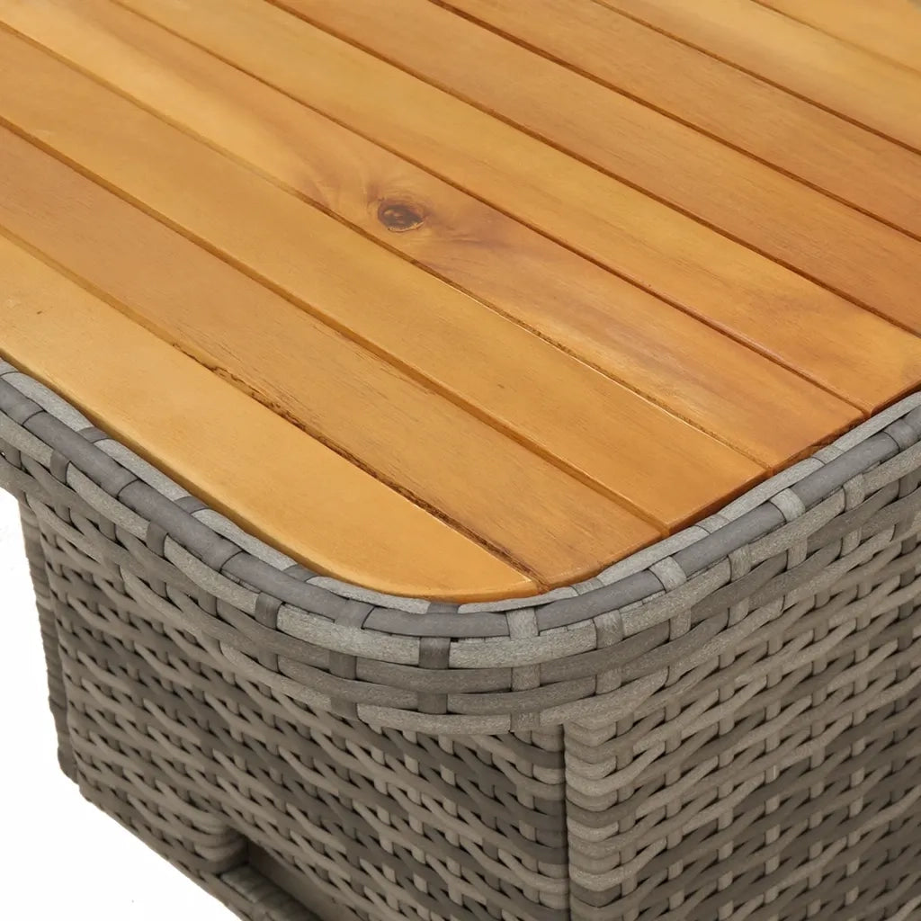 vidaXL Set Divani da Giardino 4 pz con Cuscini in Polyrattan Grigio