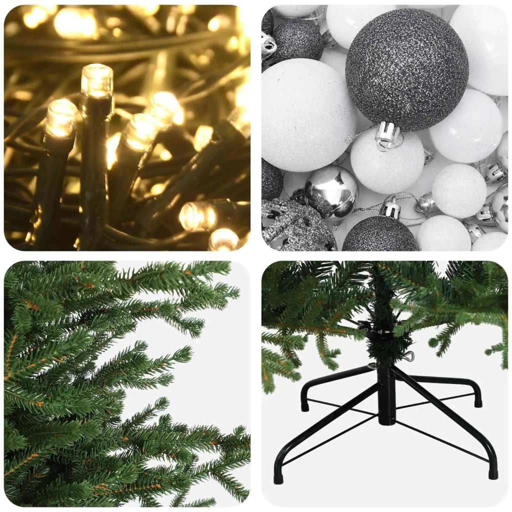 Albero di Natale artificiale con palline 150 cm 150 LED 3466170