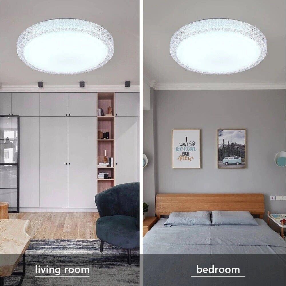 Trade Shop - Plafoniera Lampadario Da Soffitto Luce Led 3 Tonalità Di Luce Dimmerabile C24-3c -