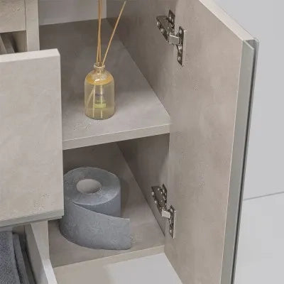 Mobile Sospeso Bagno Effetto Pietra Beige da 110 cm