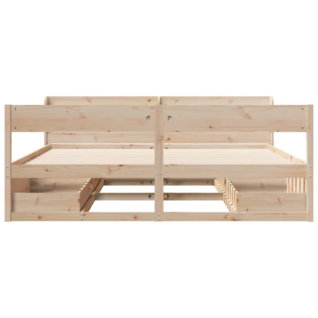 Letto senza Materasso 200x200 cm in Legno Massello di Pino 3307110