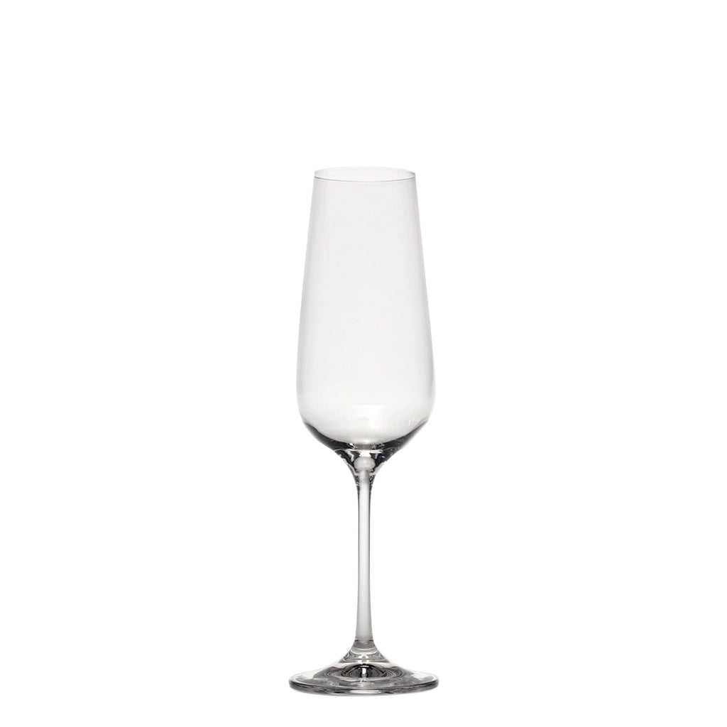 Scaligero Set 6 Calici per Spumante e Champagne in Vetro Sonoro Superiore, Design Elegante e Moderno, Capacità 19 cl, Collezione Luxury Line