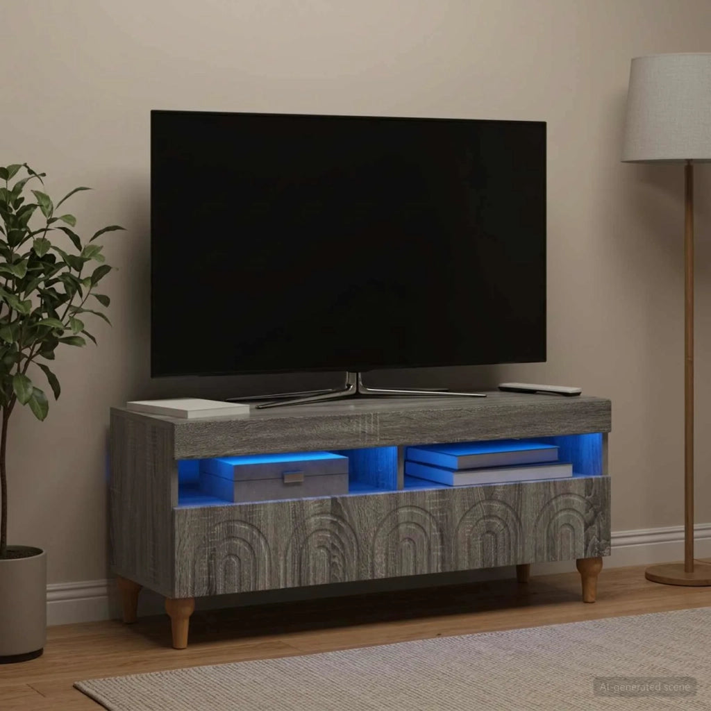 Mobile TV LED Sonoma grigio Legno ingegnerizzato 896331