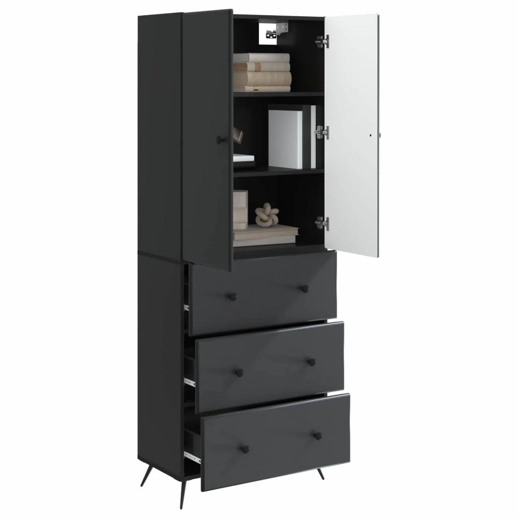 Set di armadi 2 pcs Nero 66 x 34,5 x 90 cm Legno ingegnerizzato 3416881