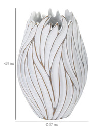 Vaso Honduras 27x41,5x27 cm in Poliresina Bianco