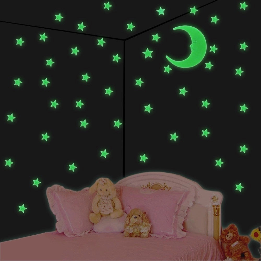 Trade Shop - Stelle Stella Glow Fluorescenti Decorazione Arredo Stanze Brillano Al Buio -