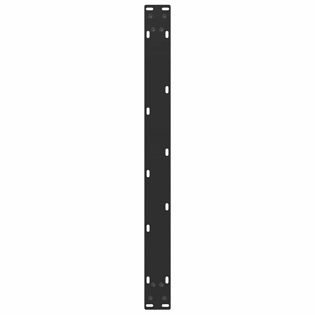 Set di 2 gambe regolabili per tavolino da caffè a forma di U 60 x 42-43 cm design moderno acciaio nero 02_0057400
