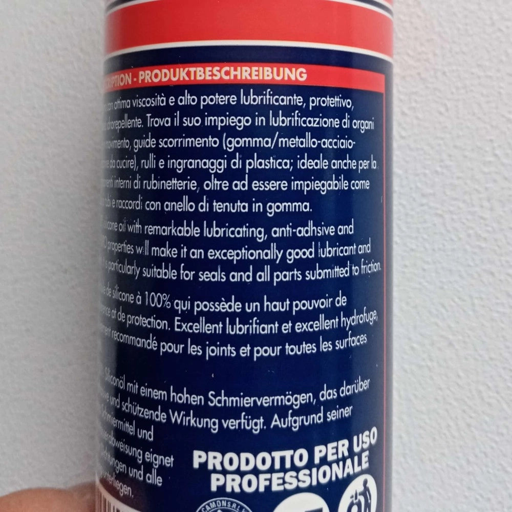 Olio di silicone da 100ml con alto potere lubrificante con beccuccio dosatore