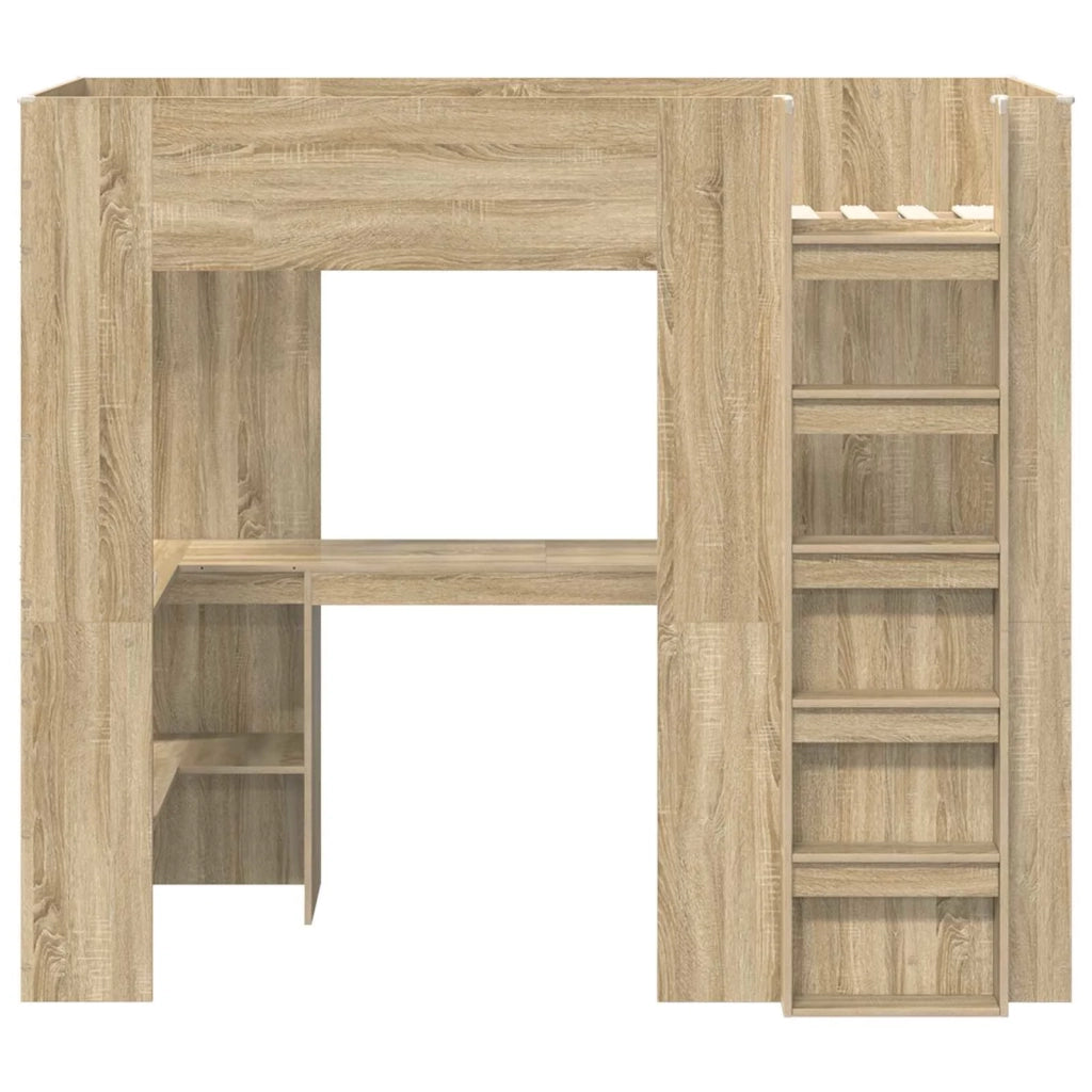 Struttura letto a castello con scrivania Rovere Sonoma 3410461