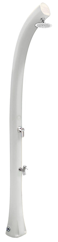 Doccia Solare da Esterno Giardino 26L Miscelatore e Lavapiedi Arkema New Happy Bianca