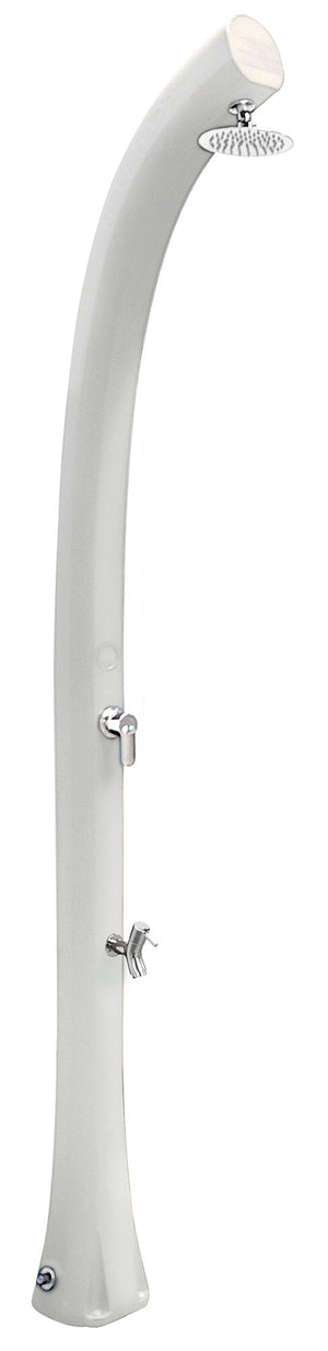 Doccia Solare da Esterno Giardino 26L Miscelatore e Lavapiedi Arkema New Happy Bianca