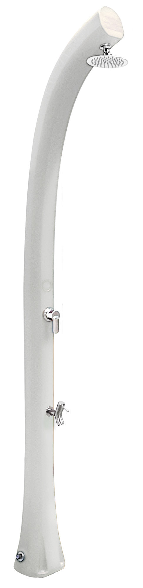 Doccia Solare da Esterno Giardino 26L Miscelatore e Lavapiedi Arkema New Happy Bianca