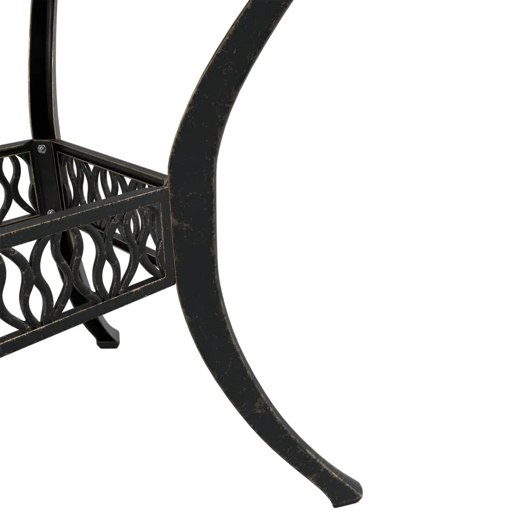 Set da Pranzo da Giardino 5 pz Bronzo in Alluminio Pressofuso 3216334
