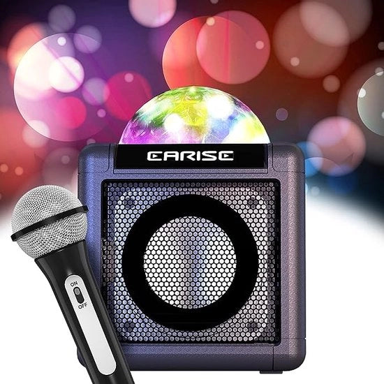 Immaginazione musicale per bambini - Set karaoke wireless - Set karaoke portatile - Lampade LED disco - Ingresso AUX - per ragazze e ragazzi - età 3+