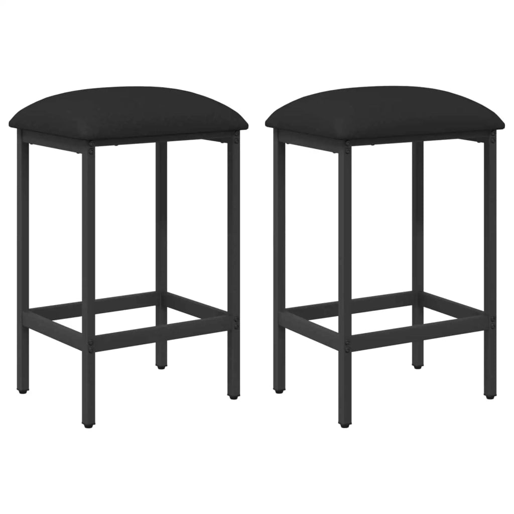 Sgabello da bar 2 pcs Nero 40 x 32 x 74 cm Legno ingegnerizzato 8006174