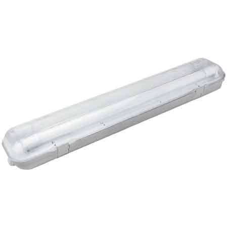 PLAFONIERA PER TUBI LED 'T8' 60 cm - 2 posti