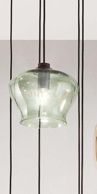 SOSPENSIONE VERVE-1 1 LUCE VERDE ATTACCO E14 SENZA BASE D' ATTACCO D.21CM