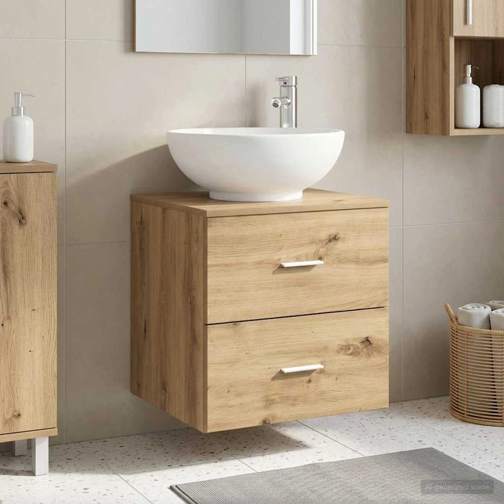 Mobile Lavabo da Parete Rovere Artigianale 890309