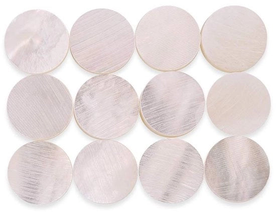 Decorazione per Chitarra/Basso/Ukulele - Inserimento 6mm - Dotti di Abalone - 12/20 Pezzi - Leggero - Materiale Sostenibile