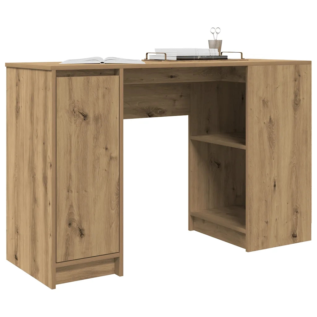 Scrivania Rovere Artigianale 120x42x76 cm in Legno Multistrato