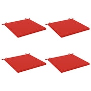Cuscini per Sedia in 4 Pezzi SOEST 4 pz 100% Poliestere Rosso 944984