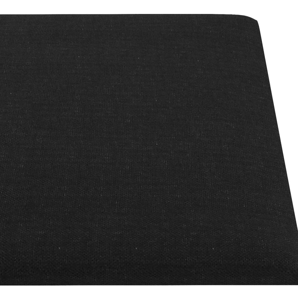 Testiera da Parete 12 pcs Nero 90 x 15 cm Tessuto 42020539