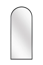 Specchio Hispanohogar arco in alluminio nero 100x40x5