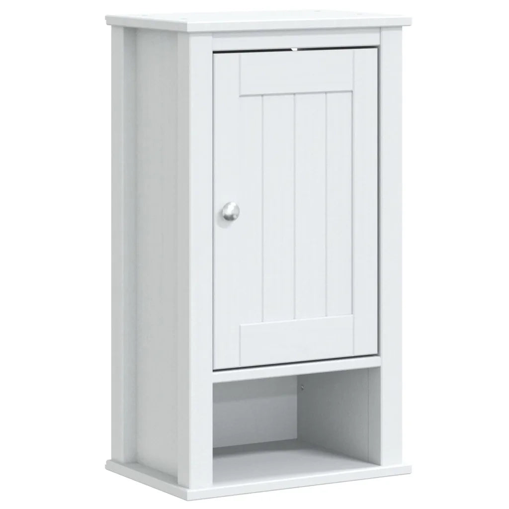 Set Mobili da Bagno 4 pz BERG Bianco in Legno Massello di Pino 3206502