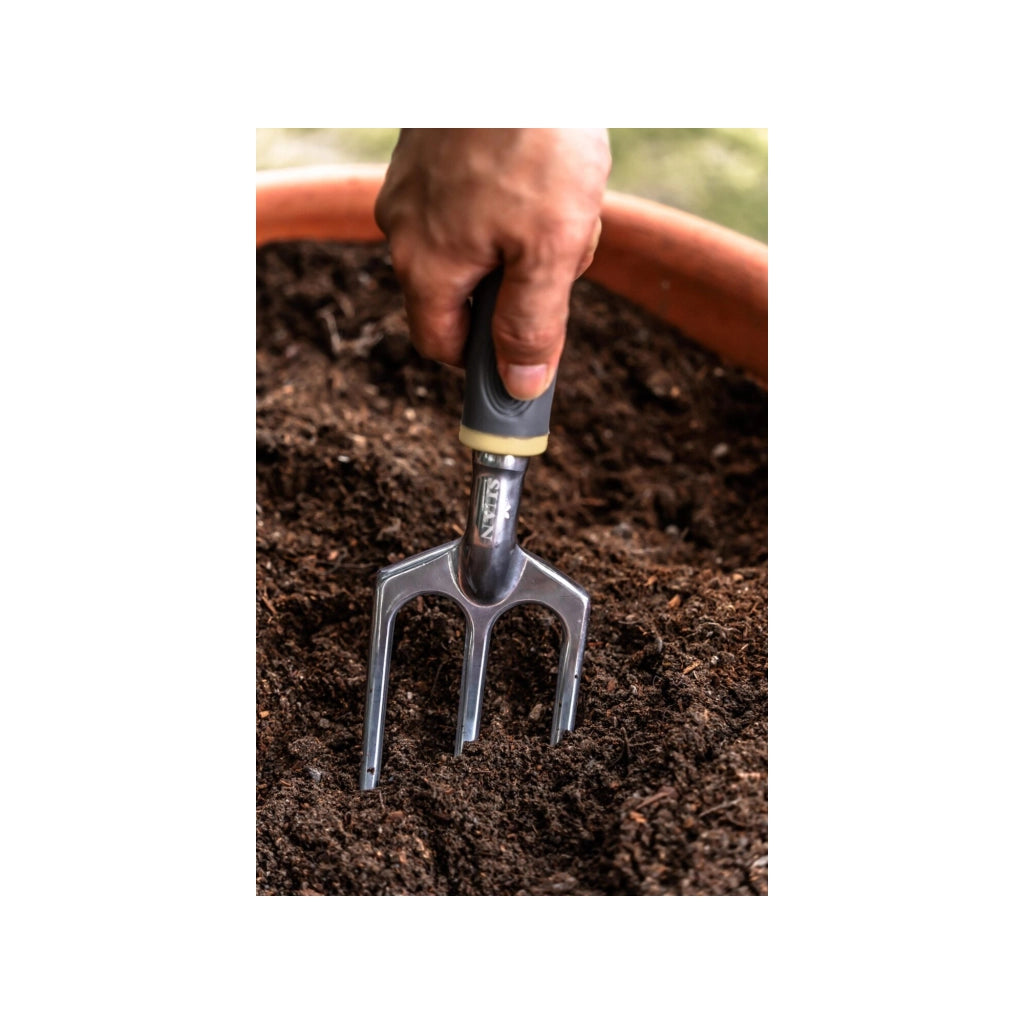 Set di 3 attrezzi da giardino - Suan - Forca, rastrello per fiori e trapiantatore - Alluminio