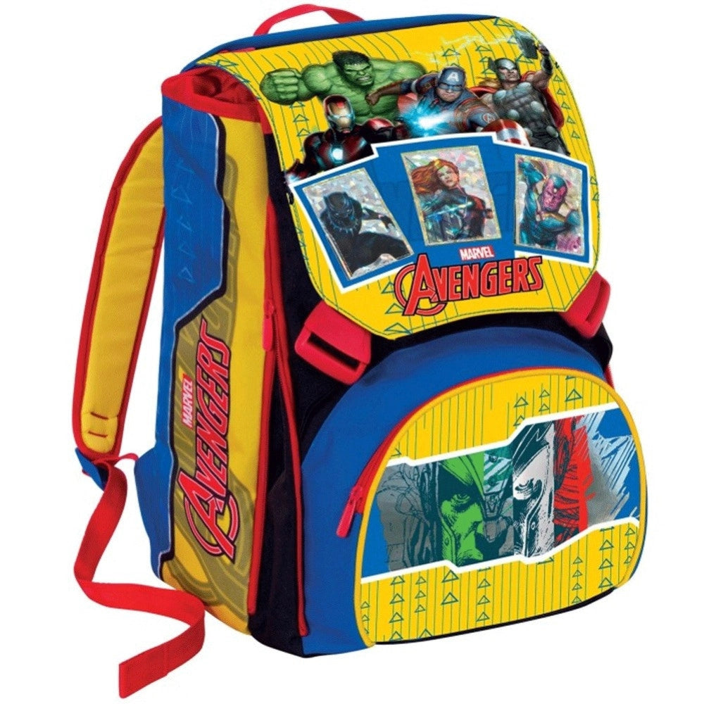Trade Shop - Zaino Scuola Estensibile Avengers Cartella 28 X 40 X 13 (+9) Cm -