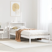 Letto senza Materasso Bianco 90x190 cm in Legno Massello Pino 3305709