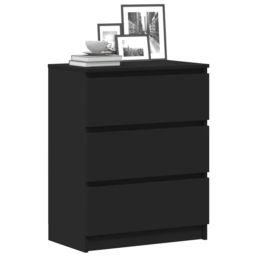 Credenza Nera 60x35x76 cm in Legno Multistrato
