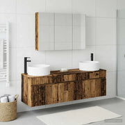 Set di Armadi da Bagno 4 pcs Legno antico 103,5 x 15,5 x 70 cm 3406669