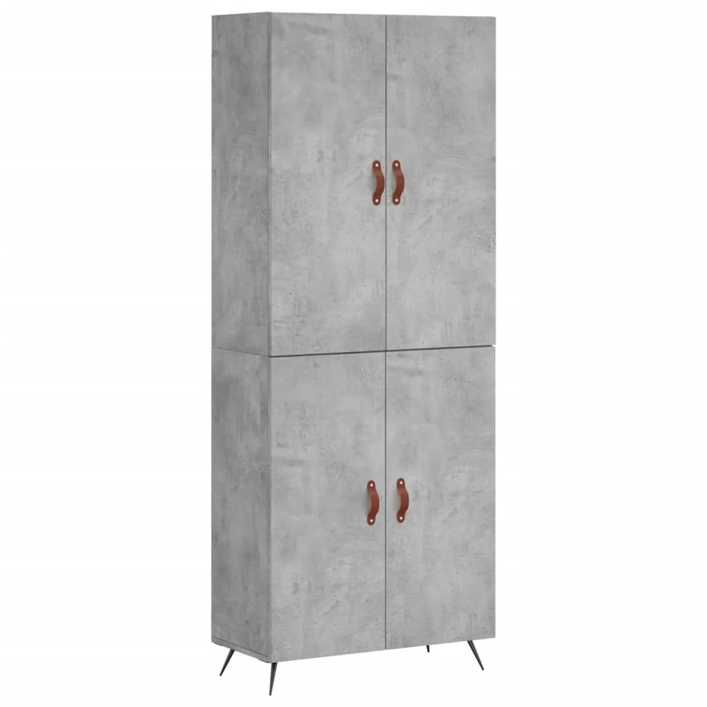 Buffet credenza cassettiera armadio mobile contenitore organizer cucina soggiorno salotto alto 69,5 x 34 x 180 cm legno ingegnerizzato grigio 02_0034651