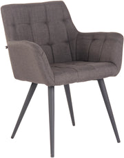 Poltroncina soggiorno Lyss in tessuto grigio scuro