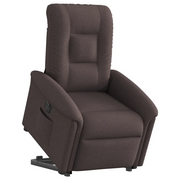Poltrona | Sedia Relax Alzapersona Reclinante Elettrica Marrone Scuro Tessuto