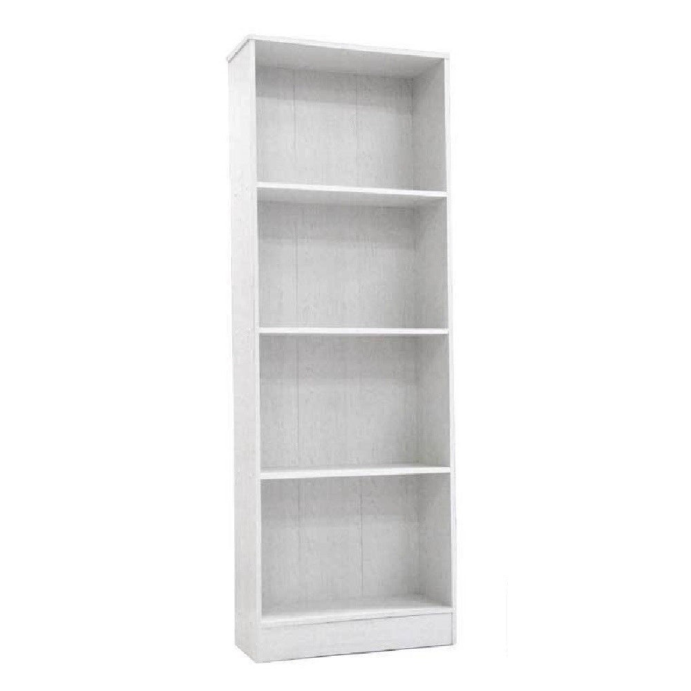 Trade Shop - Libreria Moderna Scaffale 4 Ripiani 170x60x24cm Mobile Ermes Legno Bianco 715600 -