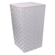 Cestone poliestere bianco quadro cm 33x33h53