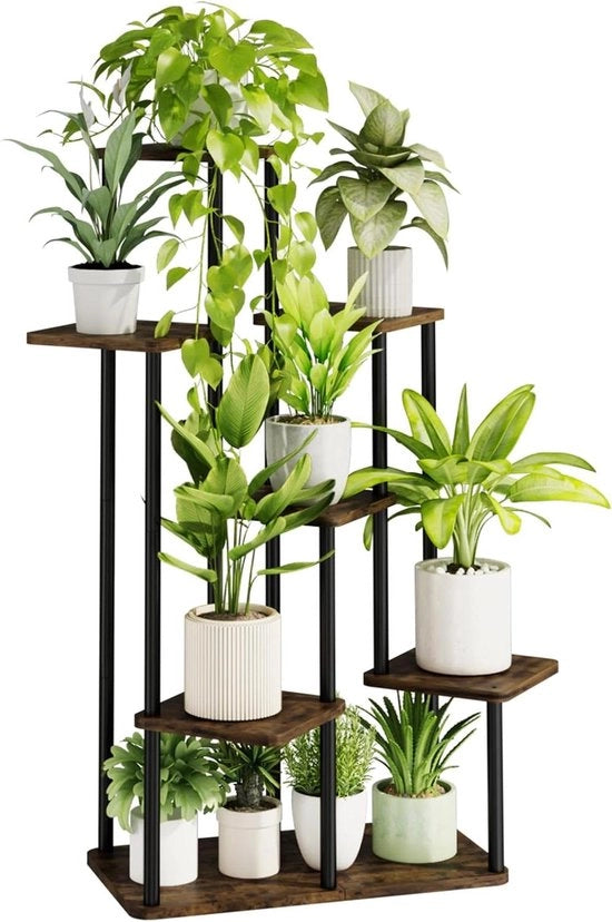 Stand per piante in metallo per 7 livelli - alta piattaforma per piante per più piante - grande sostegno per fiori per terrazza giardino - balcone camera da letto soggiorno - 7 livelli