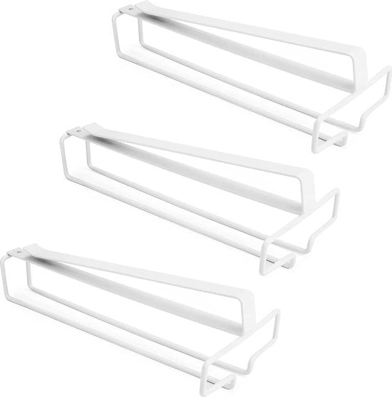 Wine glass holders appesi - set di 3 pezzi per bar casa cucina ristorante - bianco