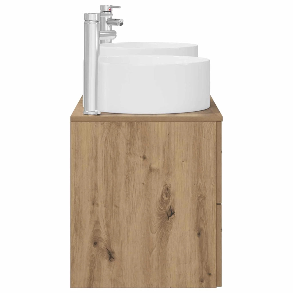 Set di mobili per il bagno 3 pz Rovere Artigianale 3405954