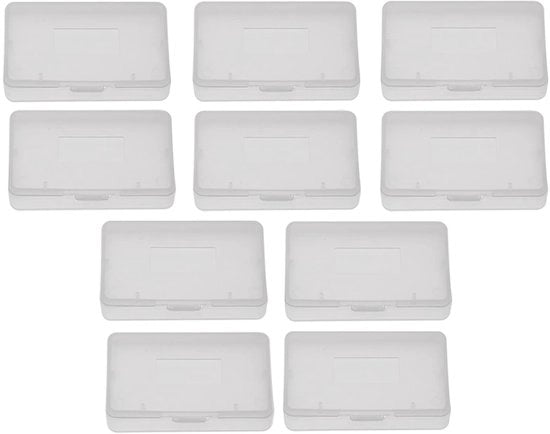Cassetta di Custodia per Cartucce 10 pezzi - Scatola di Ricambio Transparente - Protezione per Cartucce - Materiale ABS Duraturo - Compatta e Leggera - Adatta per GBA - Cassetta per Cartucce di Giochi