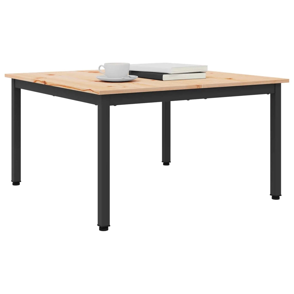 Tavolino da salotto Naturale 80 x 80 x 45 cm Pino massello 892767