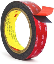Plastico adesivo doppio lato nero, extra resistente, impermeabile, alta temperatura, auto, casa, ufficio 20 mm x 3 m