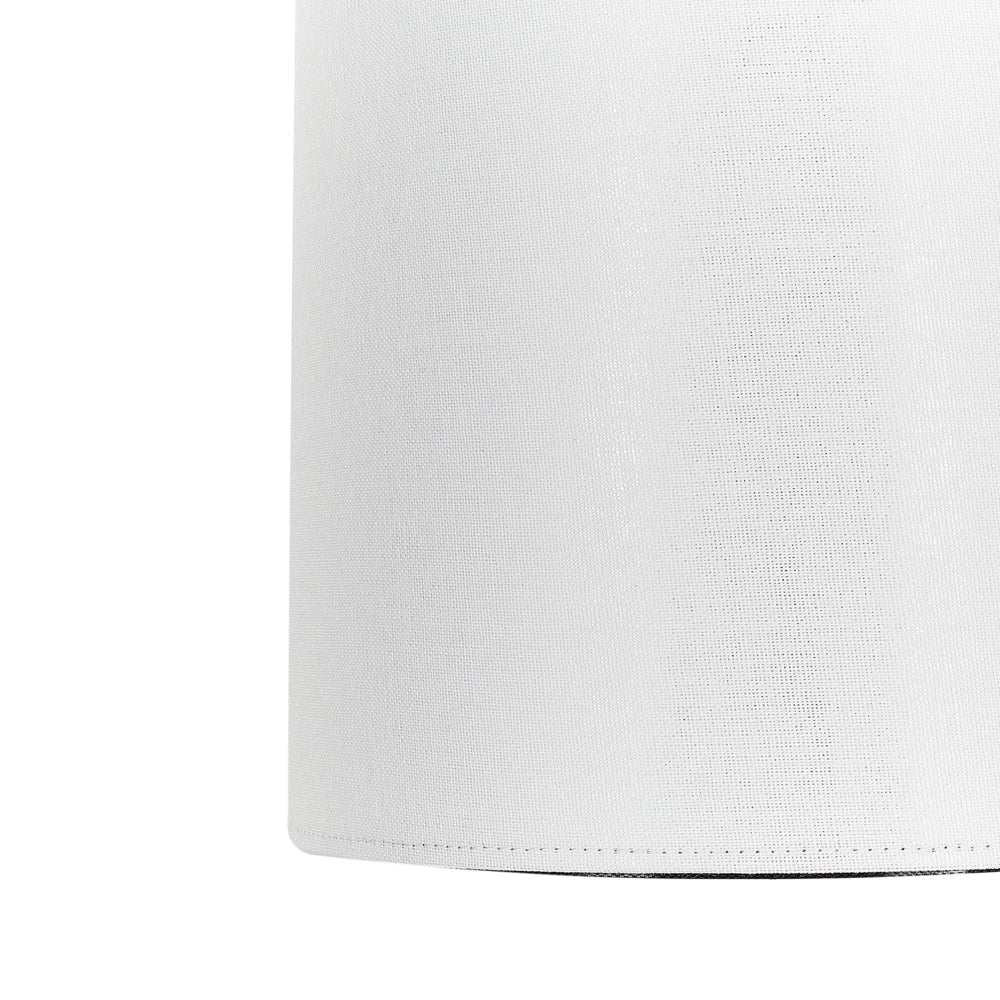 Lampada da terra moderna in metallo ramato e  paralume in lino bianco stile moderno glamour elegante