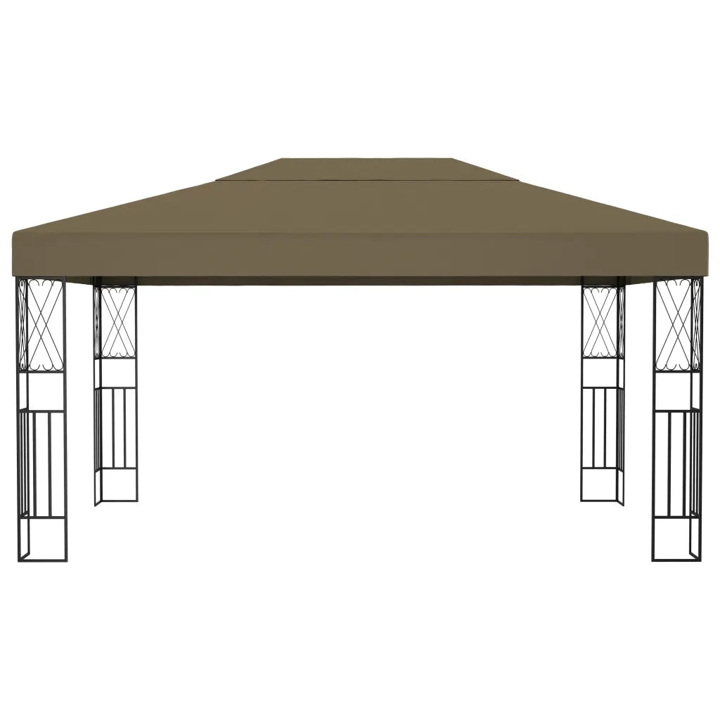 Gazebo con Luci a Stringa LED 3x4 m in Tessuto Grigio Talpa cod mxl 66074