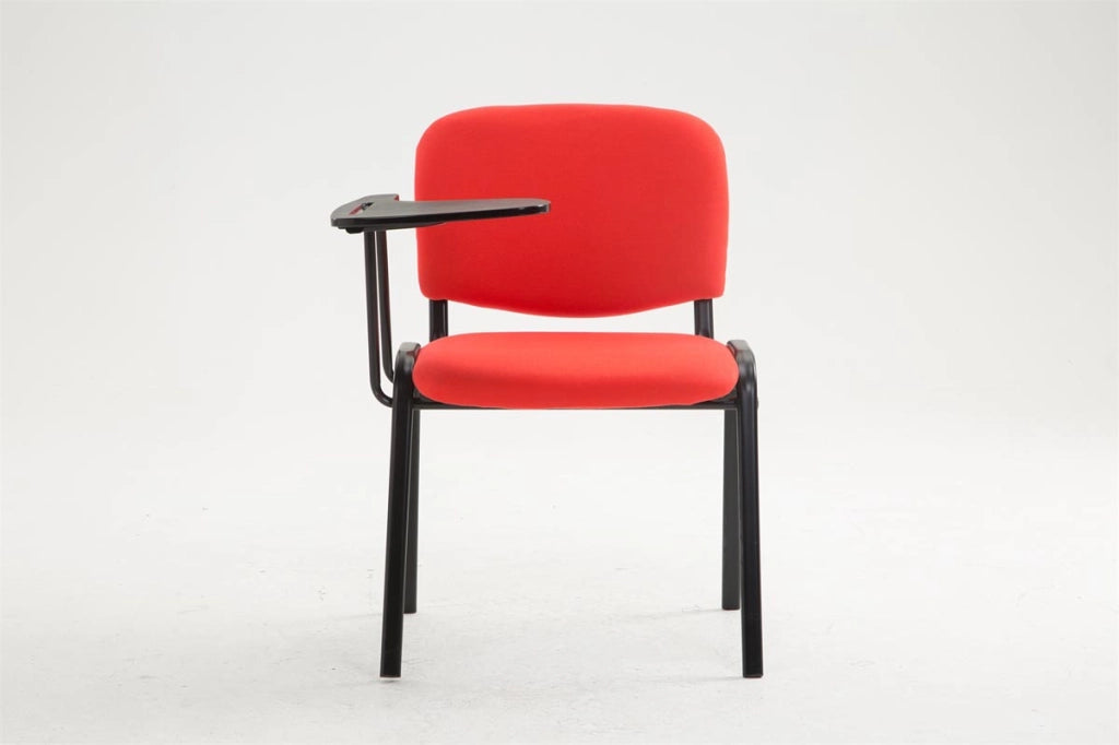 Sedia Ken in tessuto con tavolino ribaltabile rosso